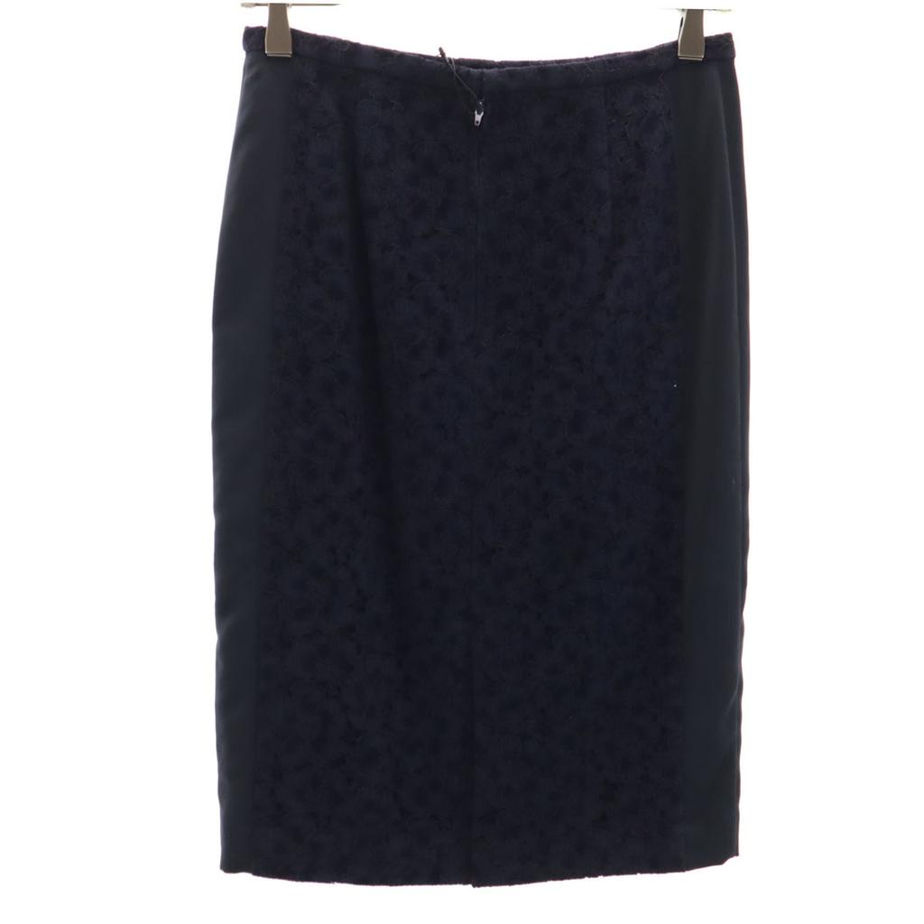 unused ESTNATION made in Japan Lace Pattern Midi length Tight Skirt 38 Women Used