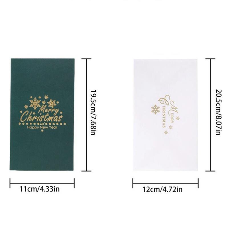 3D Christmas Tree Pop-Up Card Christmas Sparkling Fantasy Greeting Card Christmas Tree Blessing Gift Message Card