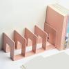 Organisateur de Bureau Boodend Support de Livres avec 4 Compartiments Verticaux Plastique