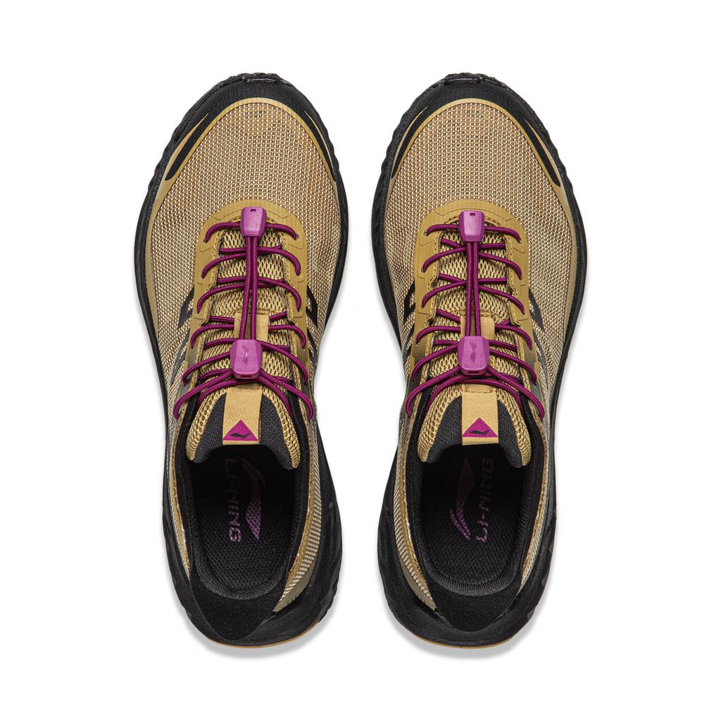 Li Ning Chuo Ye V2 Cushioning Slip Resistant Abrasion Resistant Rebound Low Top Trail Running Shoes Women's ARSW124-3