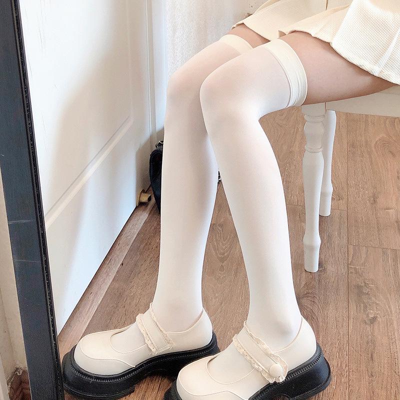 Women's Japanese Coser Over-the-Knee Slimming White Stockings