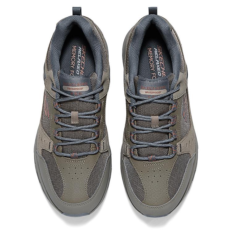 Skechers Outdoor Comfortable Versatile Durable Lightweight Low-Top Hiking Shoes Men hiking shoes Gray Brown 237386C-TAN