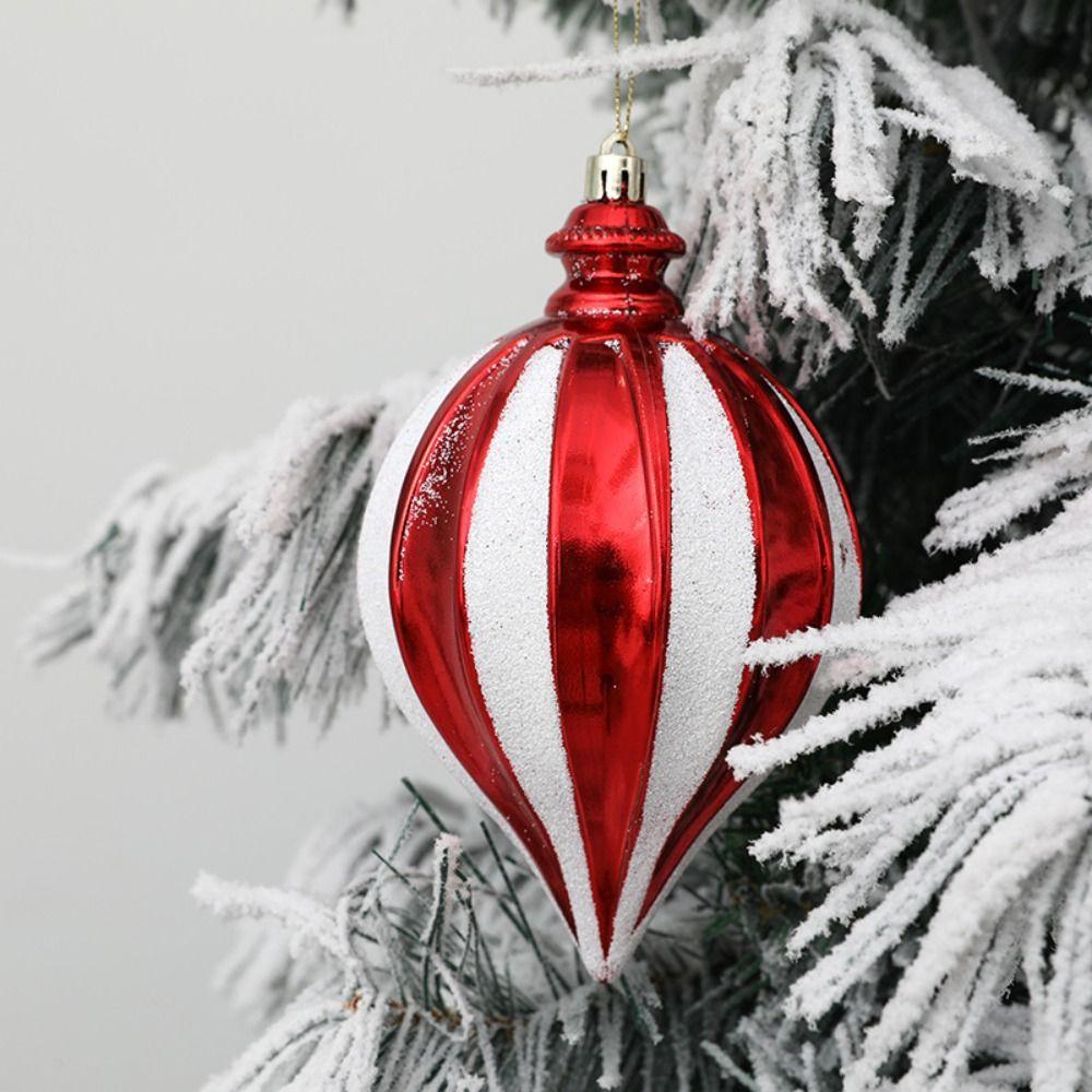 6pcs Plastic Painted Christmas Balls Set Mini Merry Christmas Tree Decor  Hotel Office Decor