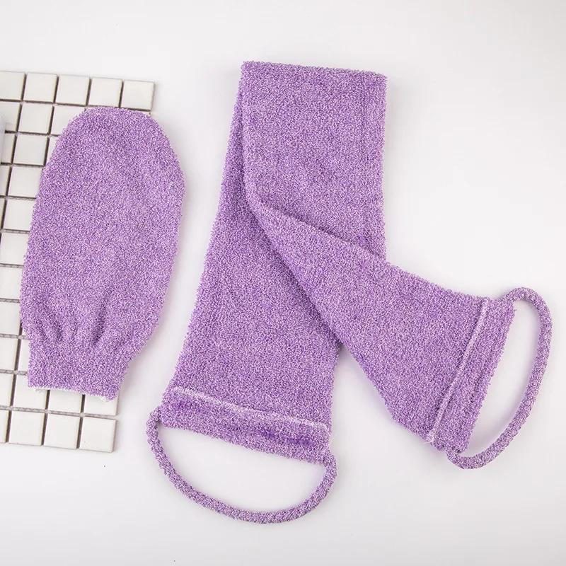 Bamboo Fiber Bath Towel Rubbing Bath Artifact Foaming Bathing Gloves Set Soft Body Exfoliating Belt Shower Scrubber Shower Strap