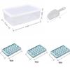 Spherical Ice Cube Tray with Lid for Ice Hockey - Makes 33 Cubes