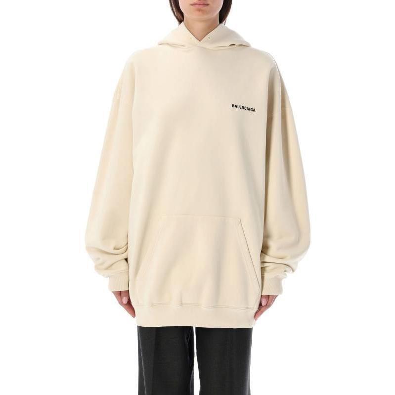 Balenciaga Sweatshirt Loose Fit Women's Ivory White 578135TMVF59069