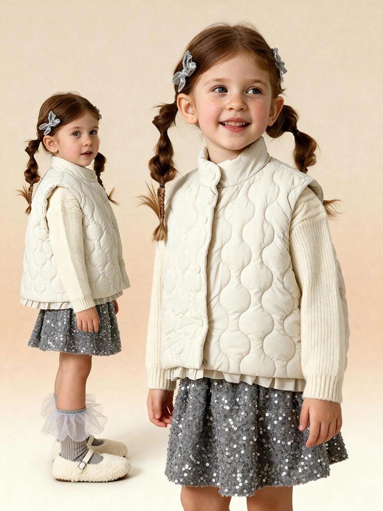 Tongbei Kids' 2025 Winter Warm & Windproof Vest - Versatile & Stylish