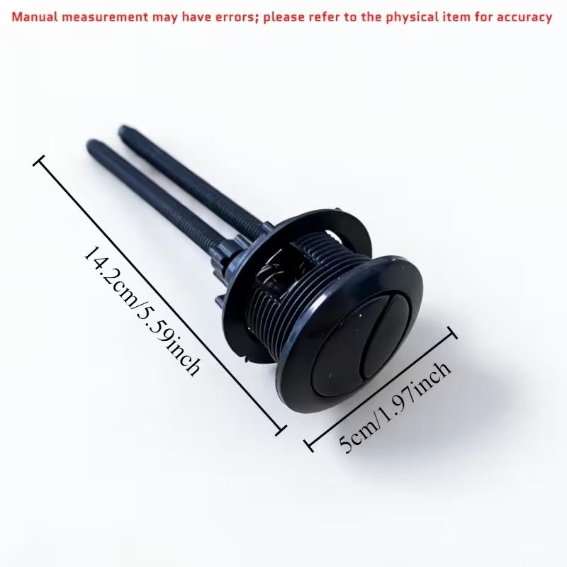 2pcs Universal Dual Flush Push Button for Toilet Tank Black Round Head Easy Install Water Saving Bathroom Replacement Part