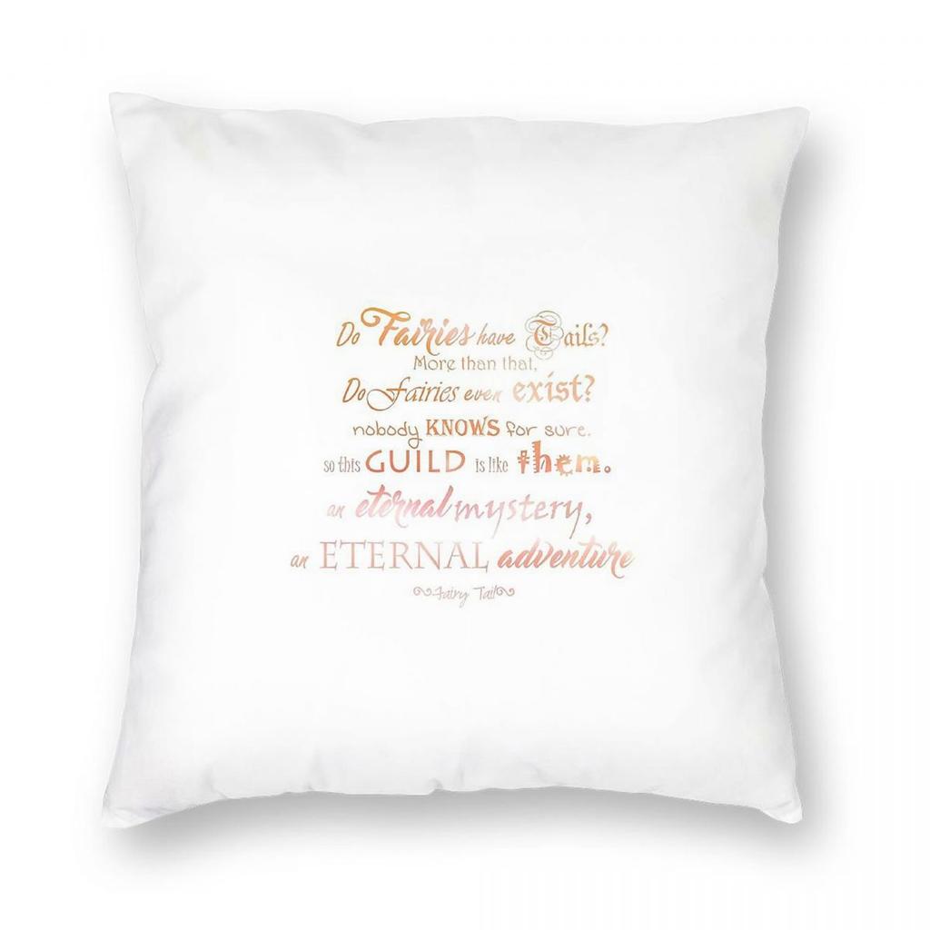 Fairy Tail Square Pillowcase Polyester Linen Velvet Creative Zip Decorative Pillow Case Car Cushion Cover