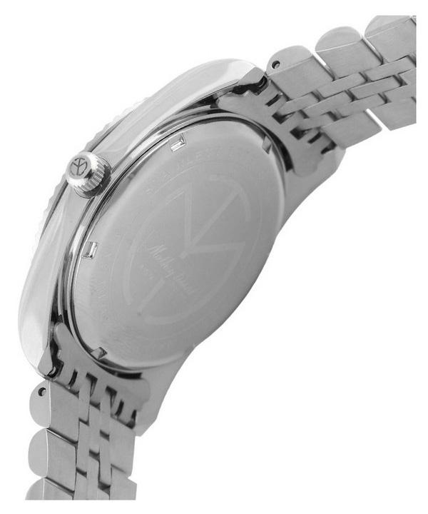 Mathey-Tissot Paslanmaz Çelik Kristal İşaretleyiciler Beyaz Sedef Kadran Kuvars H710AI Erkek Saati