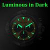 Business Watches For Men Chronograph Waterproof Wristwatch Quartz Multifunctional Stainless Steel Watch Gift