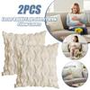 2PCS Easter Rabbit Embroidery Throw Pillow Covers Detachable Cute Pattern Plushie Pillowcase Washable for Bedroom Decoration
