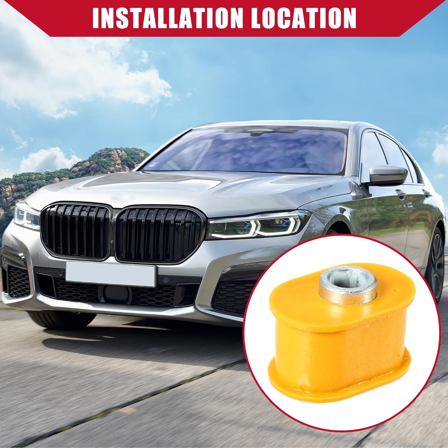 

No.51217112443/51217112444 Door Check Strap Bushing for BMW 7 Series E65 E66 / Front Left Right Door Hinge Check Strap Bushing/Durable / 4Pcs