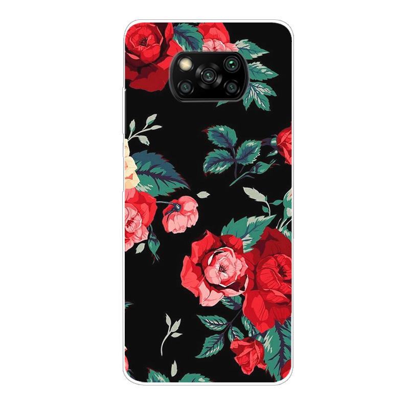 For Xiaomi Poco X3 NFC Case TPU Silicone Soft Cartoon Clear Case for Poco X3 Pro Phone Cover PocoX3 Pro Global Transparent Coque