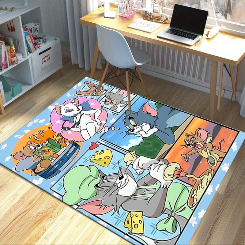 Tom Jerry'S Day Off Carpet For Playroom Bedroom Living Room Sofa Home Decorkids Game Area Rug Nonslip Floor Mat