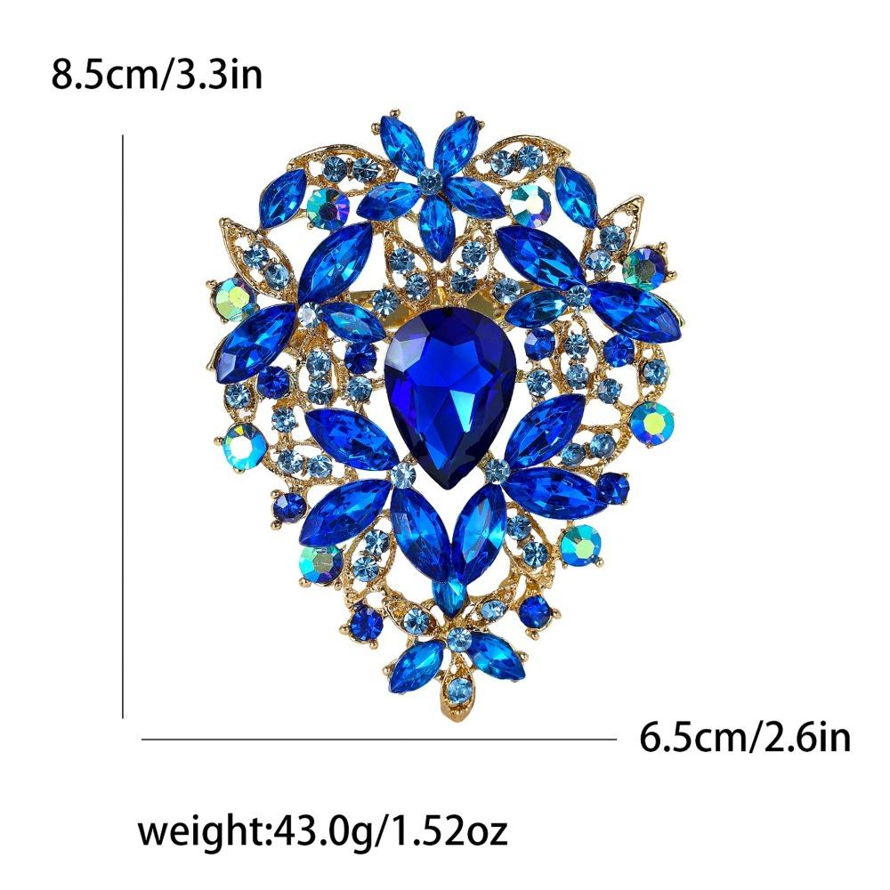 

Skeleton Flower Design Baroque Brooch Large Shining Brooch Pins Multi-color Jewelry Accessories Wedding Holiday Party Gifts