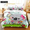 Comforter Cartoon Koala Microfiber Cute Animal Bedding Set Leaves Flowers Comforter For Boys Girls Children Room Decor
