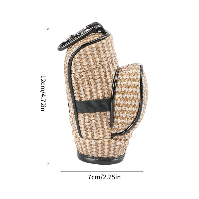 Golf Waist Bag for 3 Balls and 3 Tees Belt Clip Pouch Training Accessory