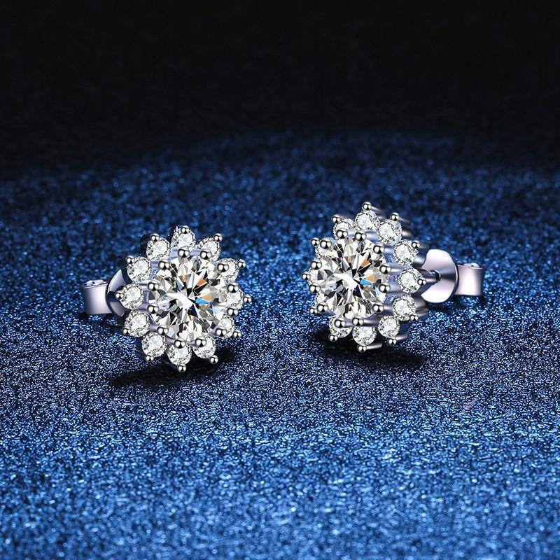 925 Silver Earrings Inlaid Zircon Stone Classics for Women Wedding Jewelry Engagement Fashion High Quality Gifts Party