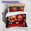 3pcs Custom Name Chucky Bedding Set Duvet Cover Closure Includes 1 Duvet Cover & 2 Pillowcases for All Seasons Bedroom Decor