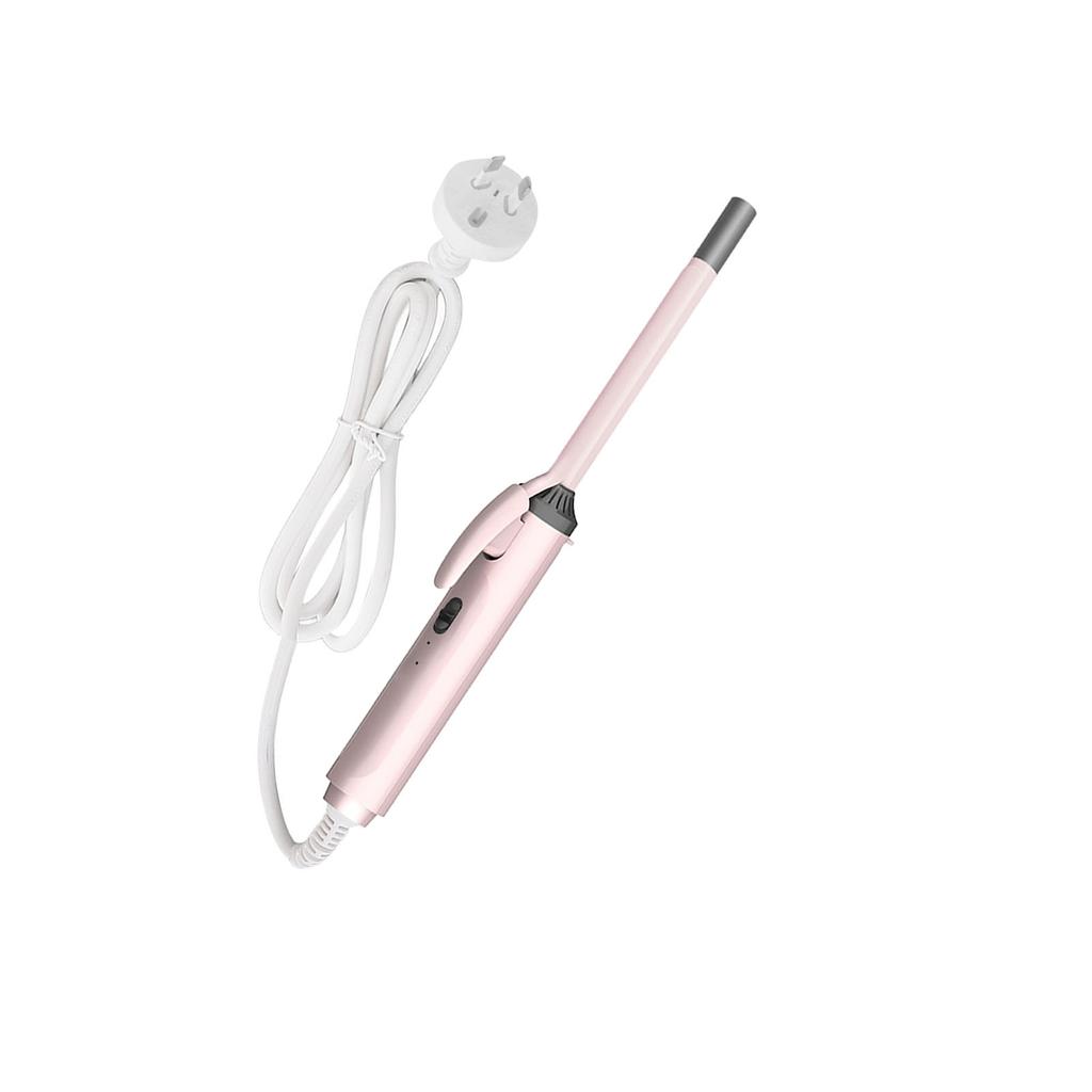 9mm Ceramic Tiny Curling Wand Quick Heats Up Skinny Hair Curling Iron Wand with 2 Heat Settings Auto Shut Off for Short Hair