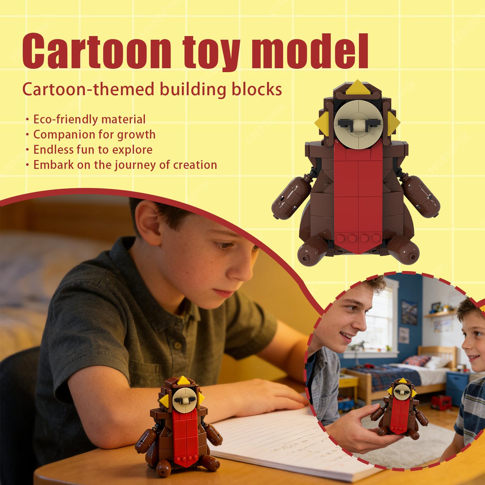 Creative Building Small Particles Puzzle Assembly Building One Size коричневый