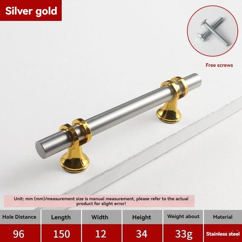 Handles Drawer Cabinet Furniture Kitchen Handles for Cabinet Knob Door Drawer Furniture Kitchen Knob Modern Simple  Silver Black