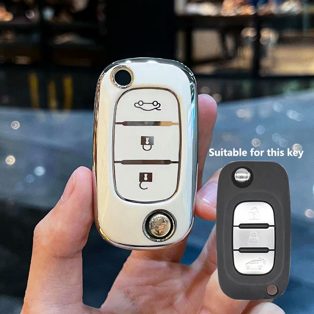 IPUDIS 3 Button TPU Car Key Case Cover Fits Mercedes