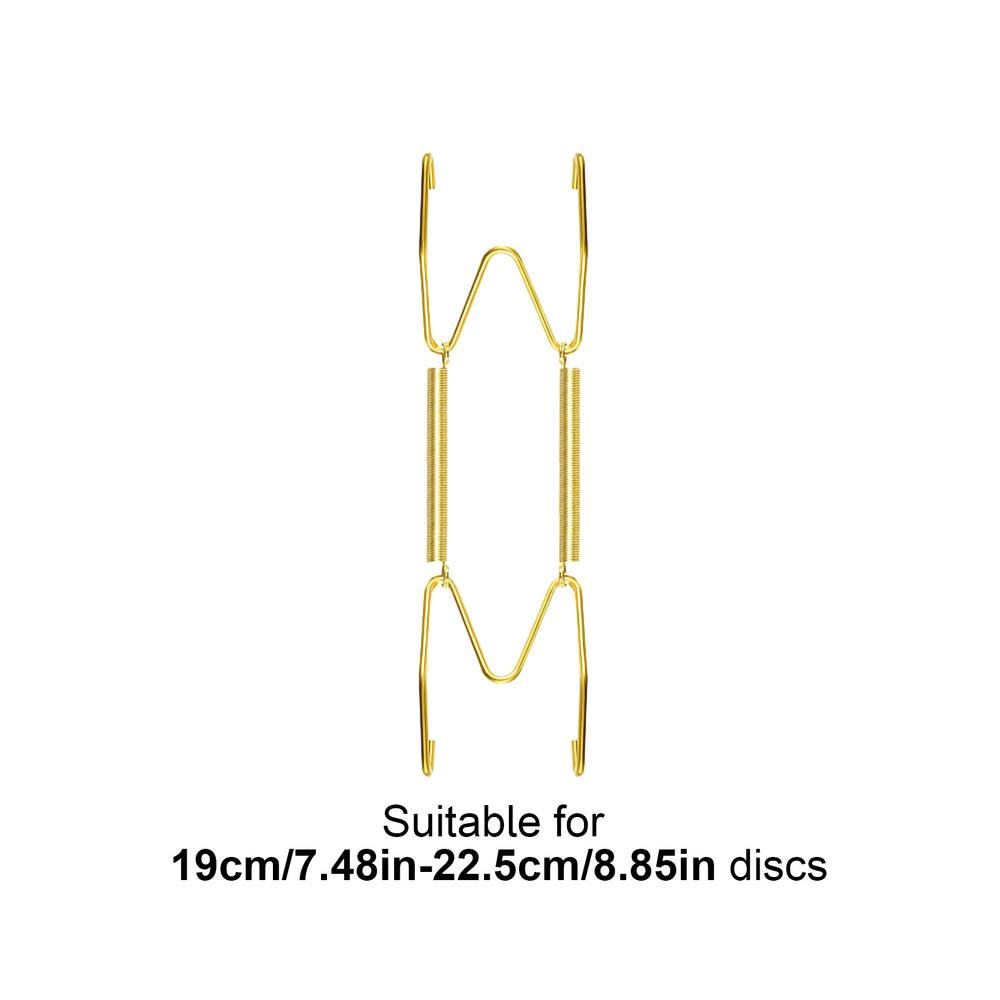 

Wall Display Plates Dish Hangers Holder Spring Wall Plate Metal Hangers with Golden Coating Dish Holder with Hooks W Type