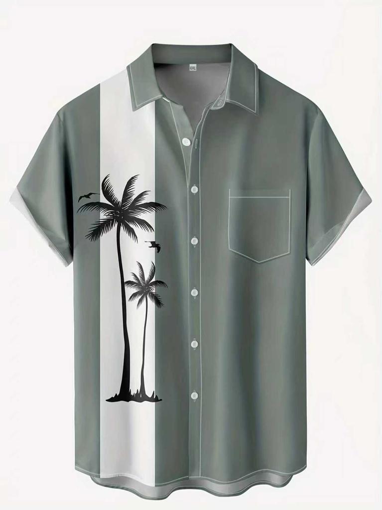 Spring and summer new fashion men's clothing men's short-sleeved shirt top cardigan source factory quick-drying short sleeves