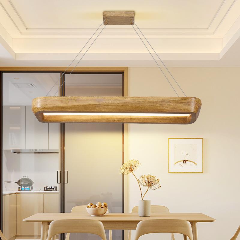Minimalist Wabi Sabi Dining Room Rectangle Pendant Lights Coffee House Bar Bedroom Lamp Nordic New Style Dining Table Chandelier