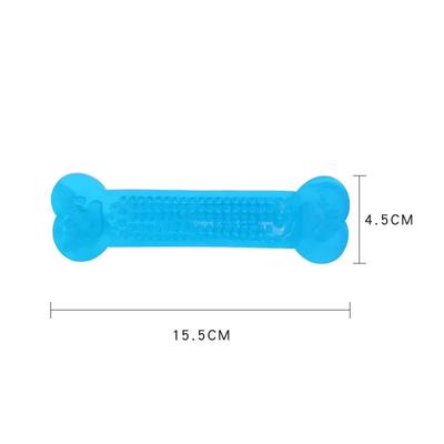 Dog Chewing Toys Durable Rubber Bone Puppy Teeth Cleaning Dental Care Multi Layered Textured Design Non Toxic Energy Release Mul
