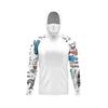 Fishing hooded sweatshirt swimming sun protection UV-blocking mask fish-shaped top equipment set hat-wearing fishing attire