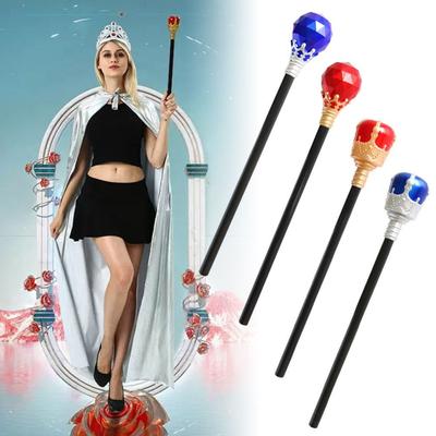 Plastic Princess Prince Cane Performance Hand Wand Durable King Queen Scepter  Boy