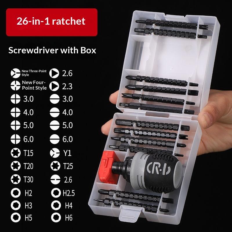 1 Set Telescopic Ratchet Screwdriver Magnetic Adjustable Shank Labor Saving Hand Tool For Narrow Space Home Equipment Repair