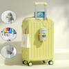 20-Inch Lightweight Spinner Suitcase: Stylish, Compact, with Combination Lock, Unisex Design and High-Quality Wheels for Easy Travel.