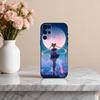 Sparkle Pastel S-Sailor M-Moons Phone Case For Samsung S25,24,23,22,30,21,10,9,Ultra,Plus,Lite,FE,4,5 G Soft Black Case