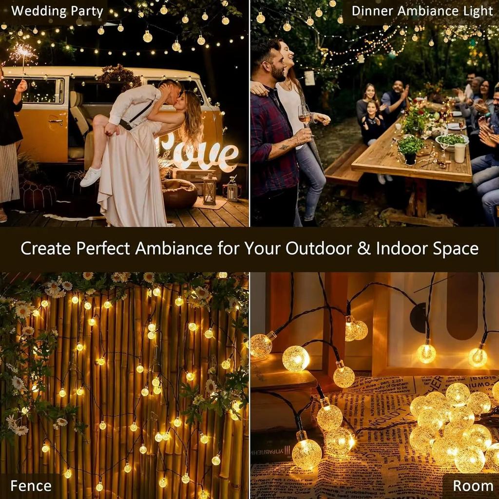 Solar Bubble Ball Lights Solar Outdoor Festival Decoration Suitable for Home And Garden Waterproof Solar Lamps Decorative Ball