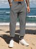 Spring and Autumn Pants Men's European Size Solid Color Leggings American Large Size Loose Casual Pants Sweatpants Trousers Men's