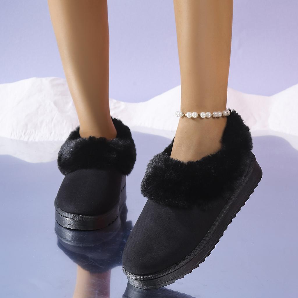 New Women's Snow Boots Cotton Shoes - Arch Support Thick Sole Soft Elastic Lightweight Non-slip Warm Comfortable Shoes