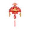 Red Chinese Lucky Character Pendants Flocking Spring Festival Hanging Decoration  Party Supplies