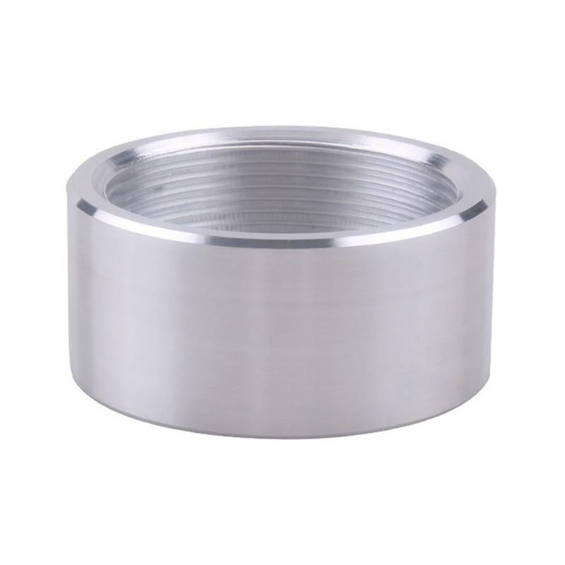 2inch NPT Female Weld On Bung Fitting 6061-T6 Aluminum CNC Machined Silver Pipe Connector High Quality 2" Thread Pipe Adapter