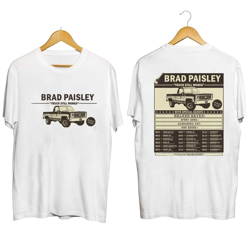 2025 Brad Paisley Truck Still Works World Tour Shirt Fans Gift BT1648 Unisex T-Shirt L