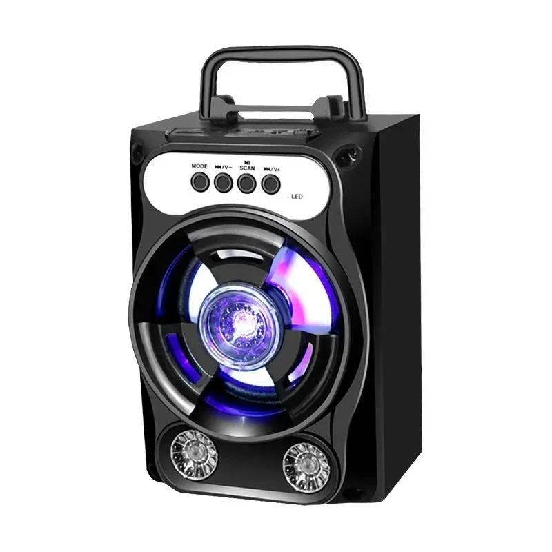 Square Dance Steel Cannon High Fidelity Wireless Bluetooth Caixa De Som Subwoofer Portable Supports Cards Insertion USB Speakers