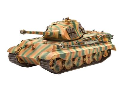 Niemiecki Revell King Tiger Wieża Porsche 03138 Model Plastikowy 1/72