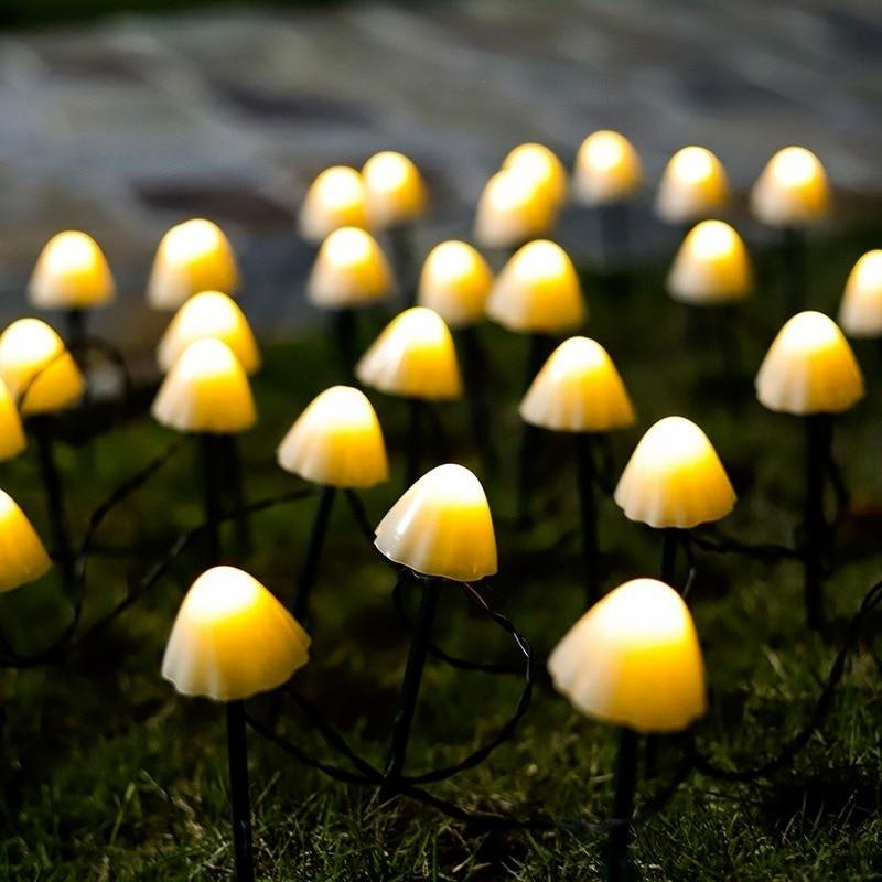 LED Solar String Light Garden Decoration Mushroom Lights IP65 Waterproof Garland Patio Decor Outdoor Solar Lights Fairy Light