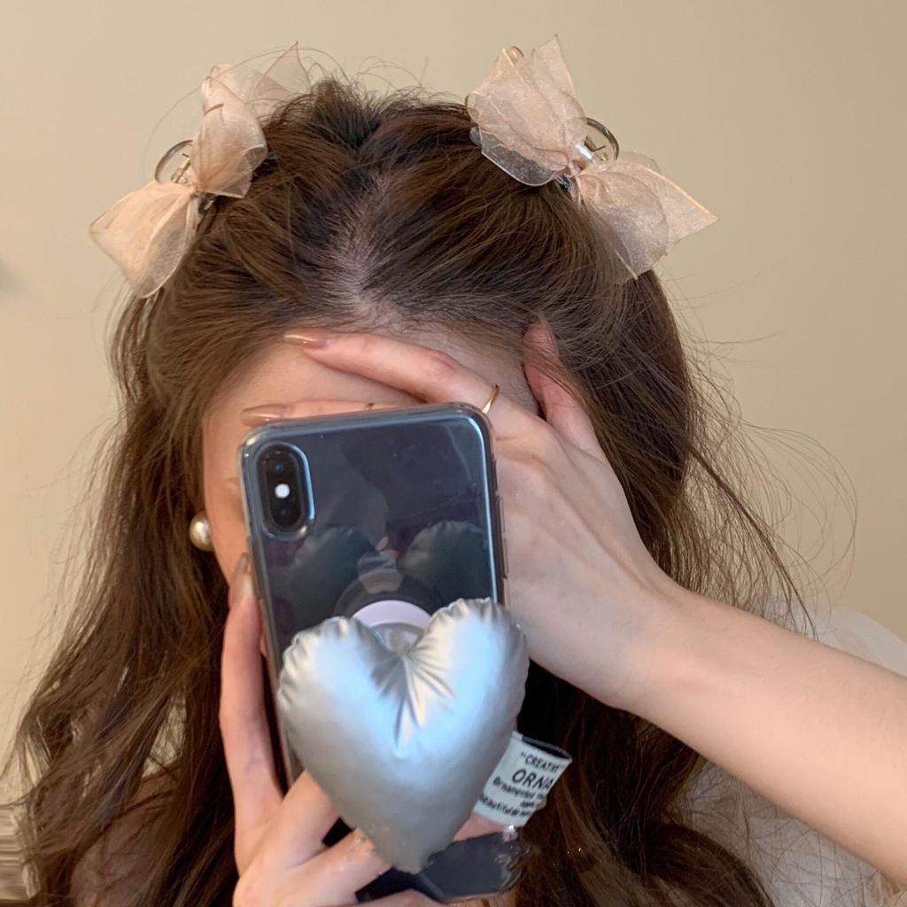 2025 Mesh Bow Hair Clip: Cute Japanese Style for Girls