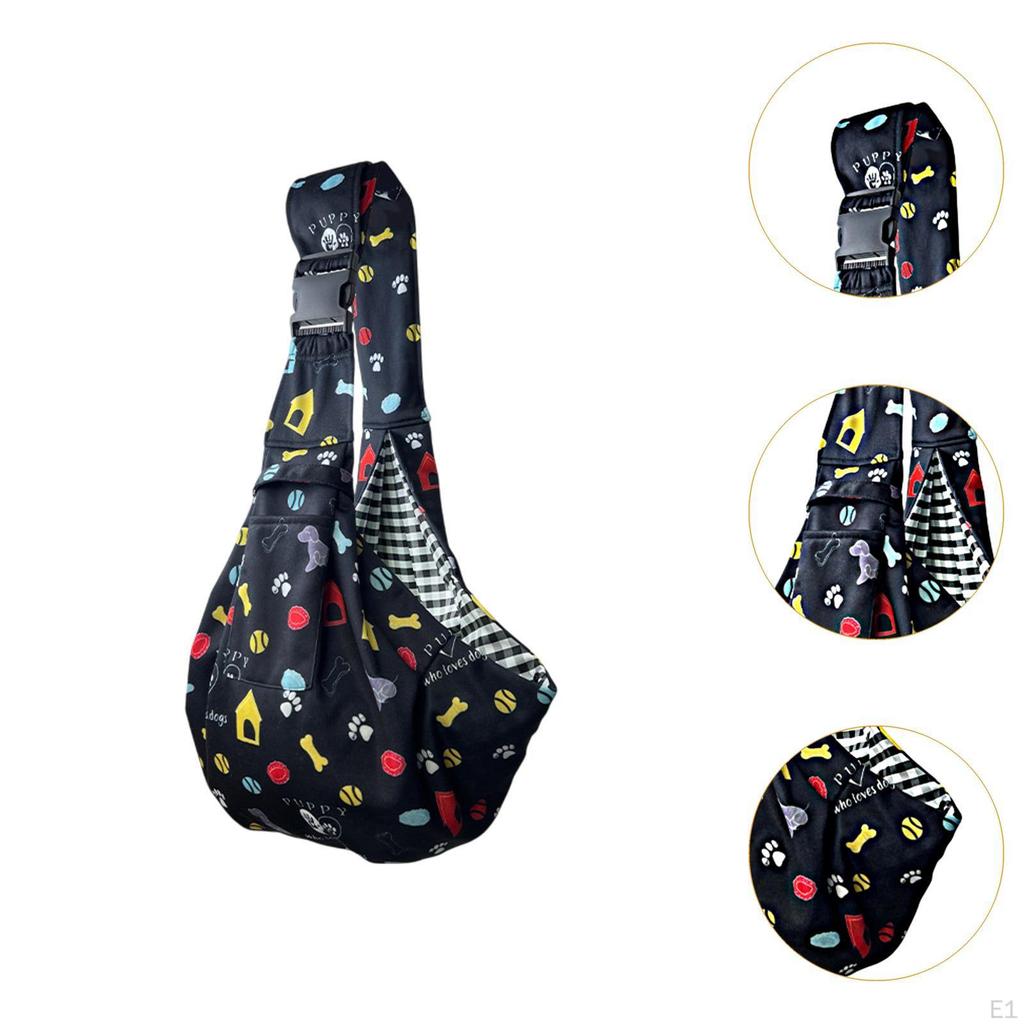 Cat Dog Carrier Protable Small Travel for Outdoor Walking Hiking black