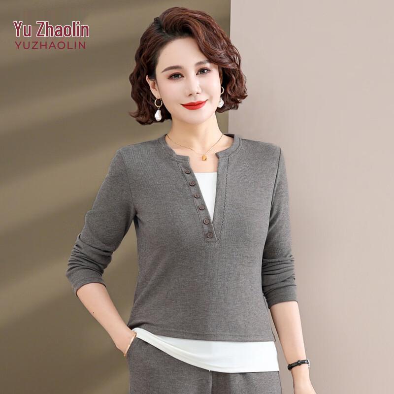 YUZHAOLIN Women s Age-Reducing Two-Piece Suit 3XL