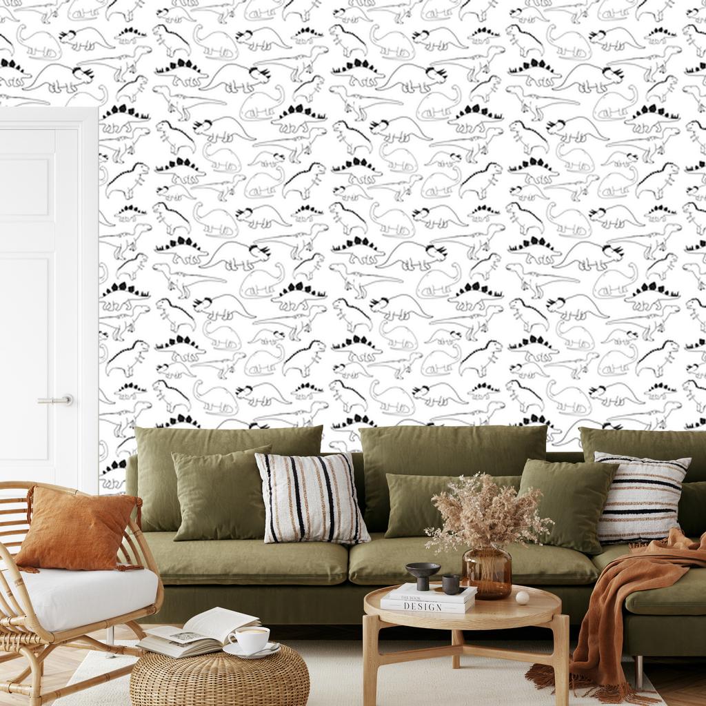 Dinosaurs wallpaper for living room and bedroom 50x1000